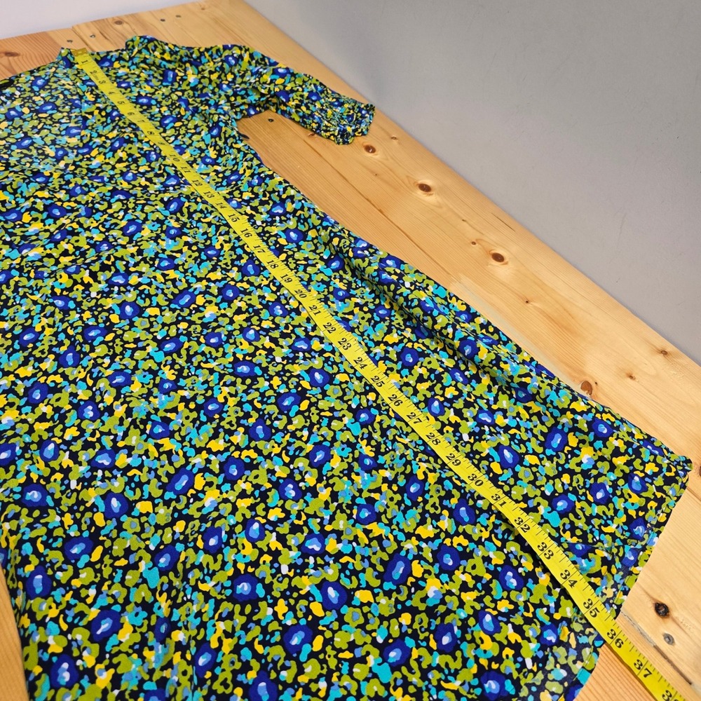 Rails Roma Dress Women S Blue Abstract Garden Rayon Puff Sleeve Mini Boho - Picture 14 of 15